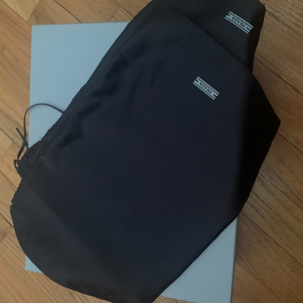 Prada leather sneakers - black - platform sole. Size 38. - Picture 9 of 10